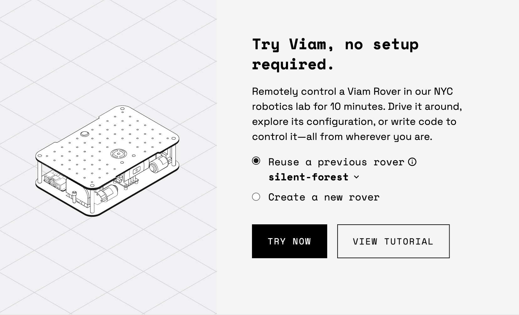 Rover reservation page